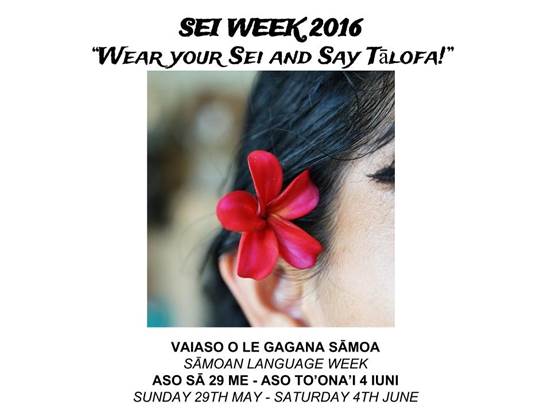 Sei (flower in hair) image for Samoan Language Week