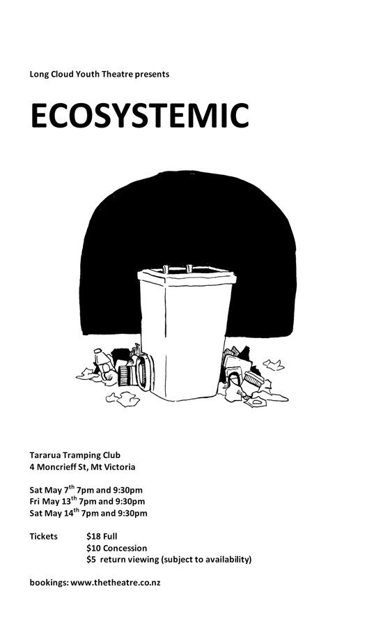 Poster for Ecosystemic by Long Cloud Youth Theatre
